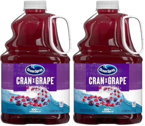 Image of Ocean Spray Cran-Grape Cranberry Grape Juice Drink, 101.4 Fl Oz Bottle (Pack of 2)
