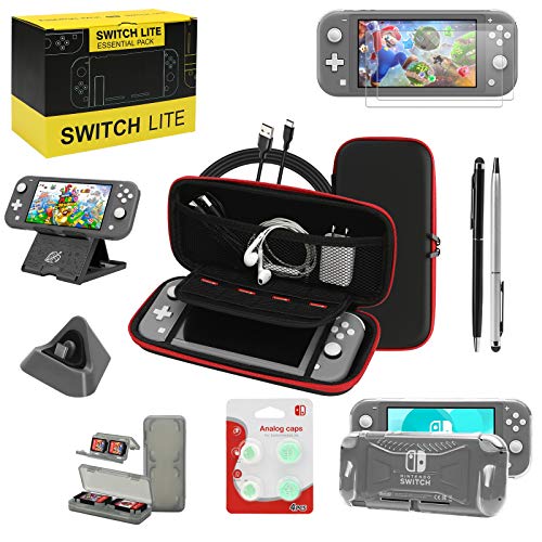 Pack complet Switch Lite idéal pour jouer en voyage avec sacoche et support