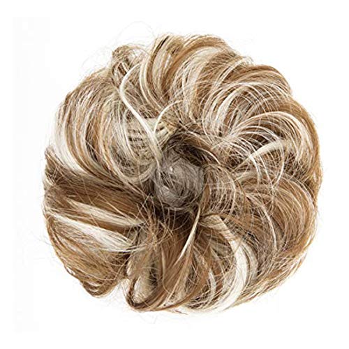 Ponytail Updo Chignon Donut Synthetic Hair Bun Clip in on Ponytail with Drawstring