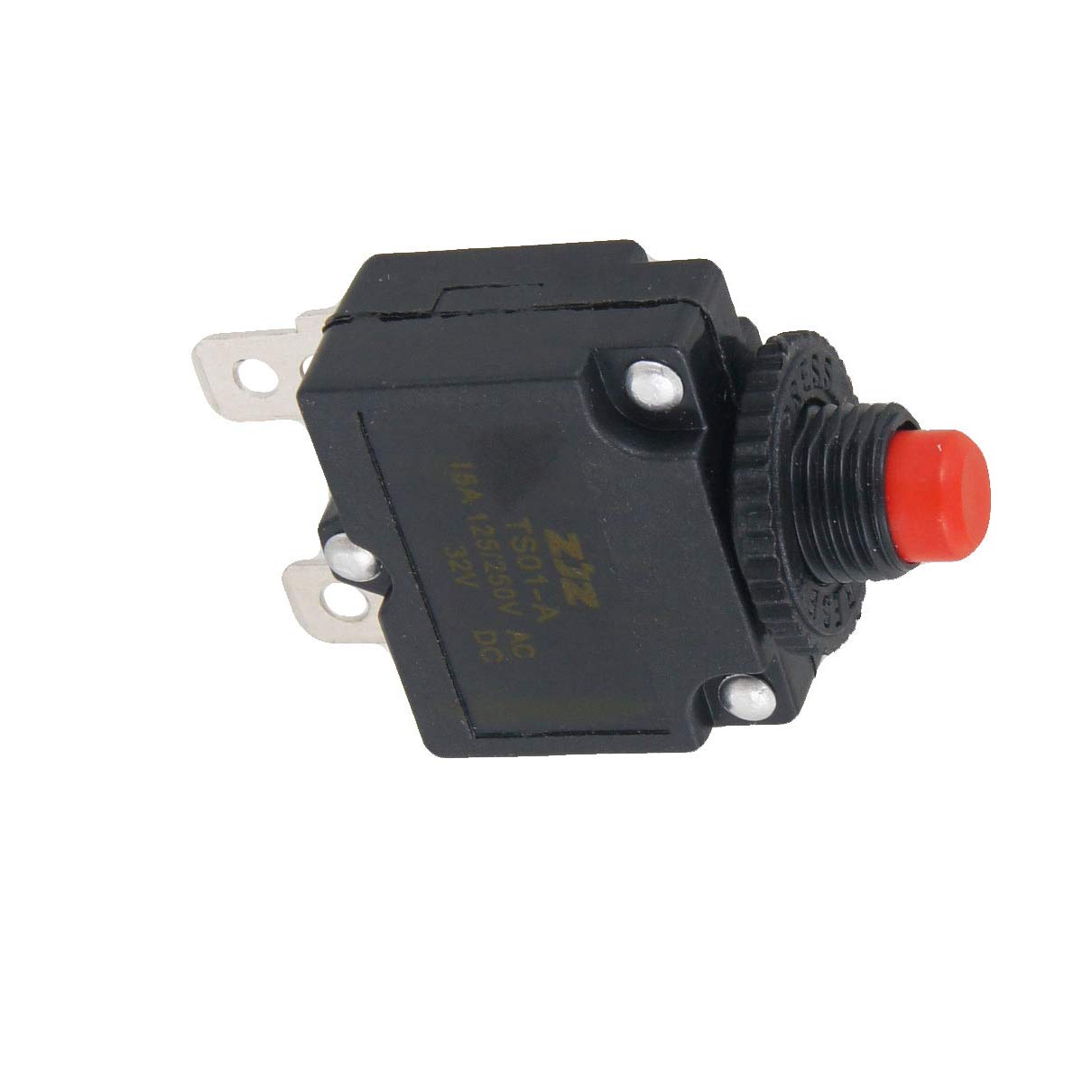 Aexit 9.6mm Thread Circuit Breakers Dia DC 32V Air Compressor Circuit Breaker Overload Miniature Circuit Breakers Protector 15A