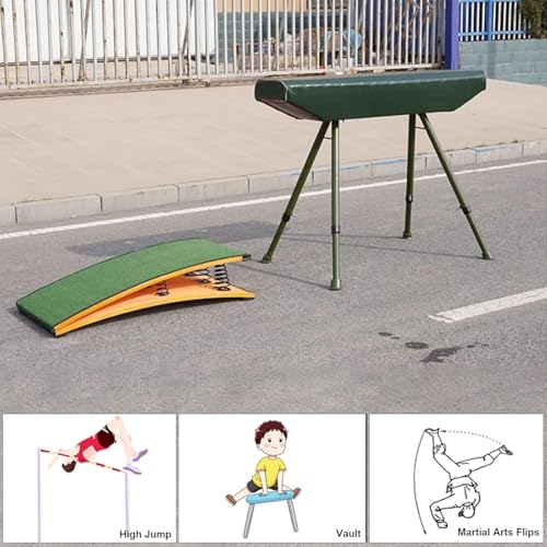 Heavy Duty Spring Board per l'allenamento di voltatura della ginnastica, 60x120cm superficie antiscivolo, 6 molle d'acciaio, piattaforma di legno durevole per gli atleti della scuola domestica