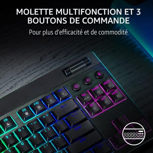 Razer BlackWidow V4 Low Profile Tenkeyless HyperSpeed Switch UK - vue 5