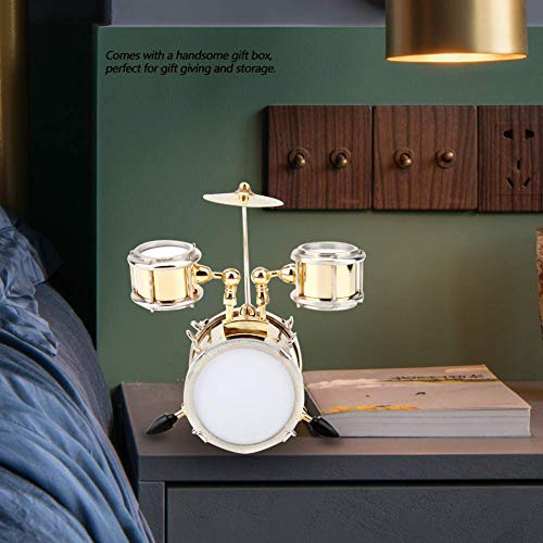 Miniatuur muziekinstrument replica drum set ornament drummer met doos - Image 5