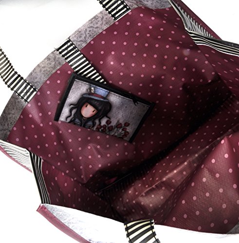 Hatter - borsa shopper rivestita in tessuto con