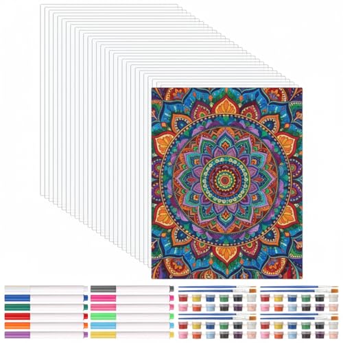 30 Sheets 5x7 Inch Acrylic Painting Panels, 4 Sets 12 Color Acryl...