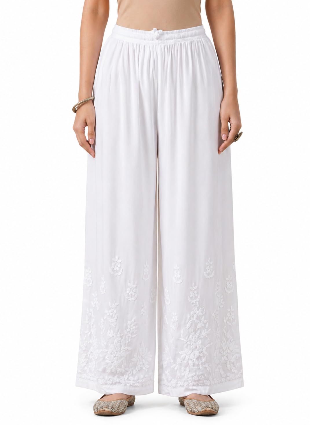 The Kashi House Hand Embroidered Lucknowi Chikankari Regular Straight Cotton Long Kurta Kurti for Women Latest | A-Line Kurta-picture-57
