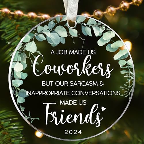 Coworker Christmas Ornament Acrylic A Job Made Us Coworkers Pendant Colleague Ke