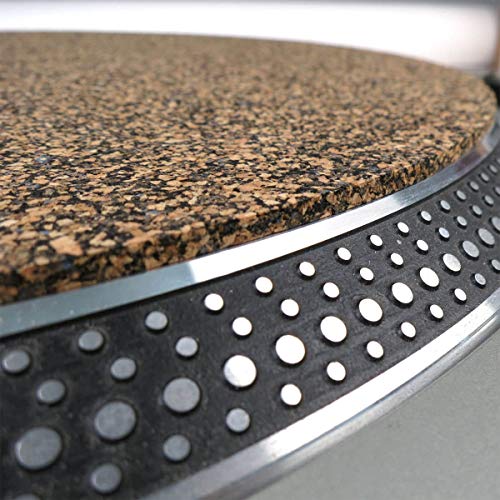 Turntable Mat Slipmat Cork And Rubber (Diameter: 30Cm/11.8In Thickness: 3Mm 1/16In) Vinyl Record Improve Sound Quality Reduce Vibrations Absorb Resonances Diy Upgrade Platter - Unihom #TOP4