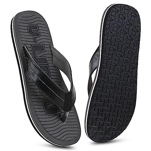 Image of URJO LM 102 Men's Slippers /FlipFlops Lightweight Super Flexible Arch Support Durable Anti Skid & Stylish Dailywear Slippers /FlipFlops for Men