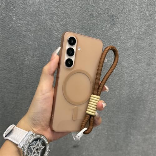 Samsung Galaxy S23 S24 S25 Ultra S25 Plus�p�}�b�g�}�O�l�b�g���X�g���b�v�t���ϏՌ��P�[�X�A���C�����X�[�d�Ή��A�����h�~�J�o�[�A�f�U�[�g�S�[���h�ASamsung Galaxy S25 Plus�p