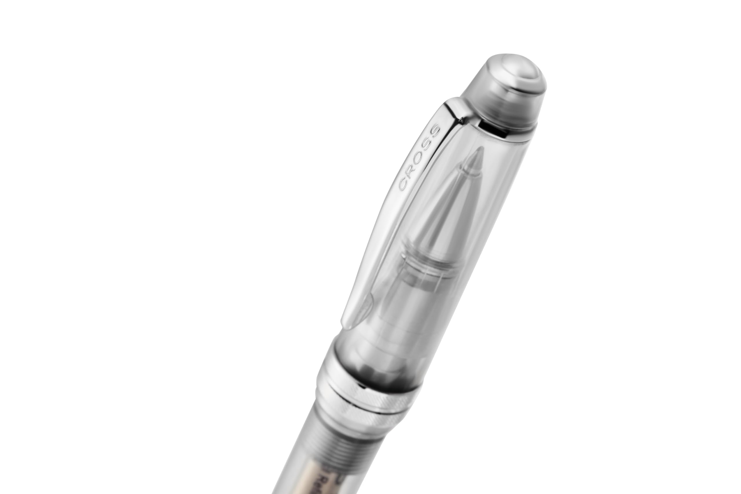 Cross Bailey Light Translucent Rollerball Pen 8015 Black Line Width F Fine Premium Gift Packaging Translucent Clear/Chrome - Image 2