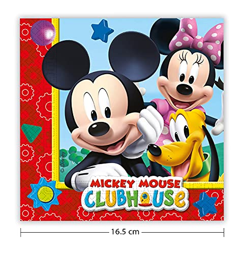 Amscan Serviettes en papier Fête Mickey