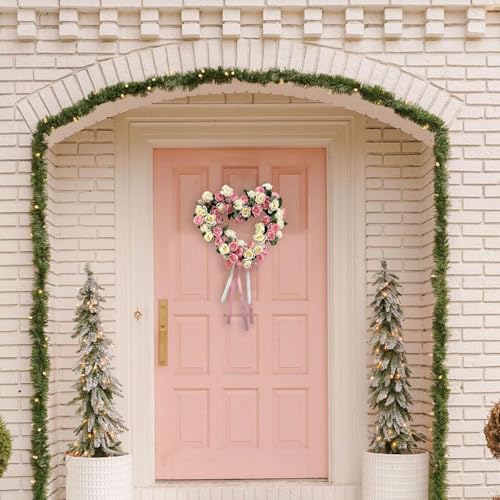 Couronne de cœurs décoration Amour Saint-Valentin pour porte