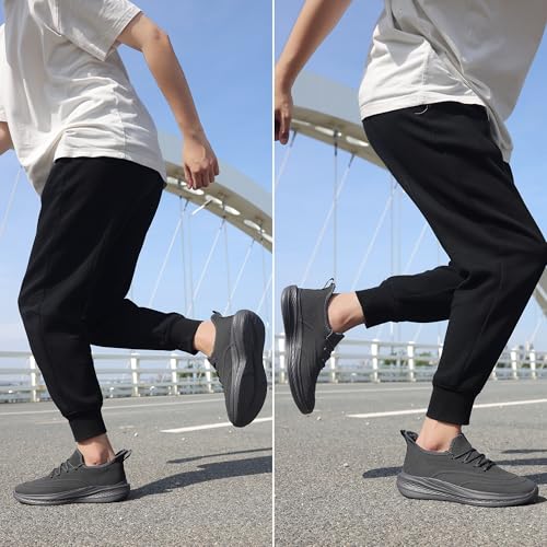 Image of VAMJAM Men's Running Shoes Slip On Walking Shoes Non Slip Lightweight Workout Breathable Gym Sneakers Fashion Mesh Sneakers
