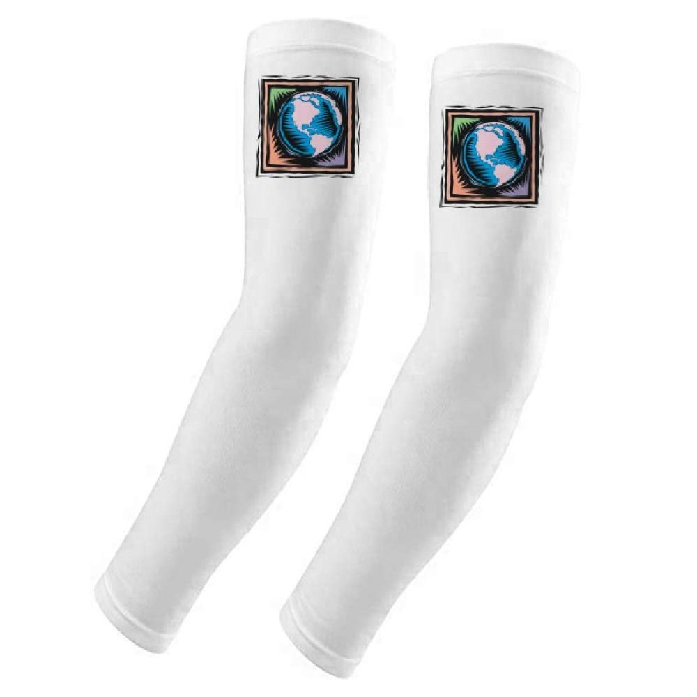Funda para brazo con protección solar UV de diseño Mysterious Blue Earth 5