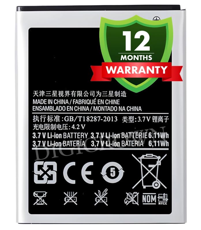 Image of Original EB-F1A2GBU Battery Compatible for Samsung Galaxy S2 - (1650mAh) - 1 Year Warranty DC00