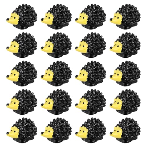 Angoily Harz Igel Figuren Mini Tier: 20 Stücke Rasen Micro Igel Statue Fairy Garden Rasen Landschaft Animal Figur Skulptur 1. 8X2cm