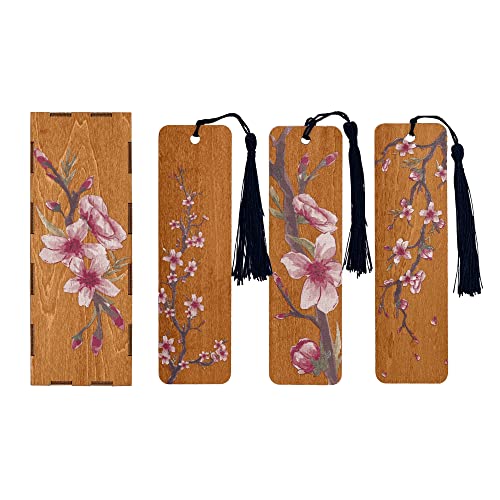 T4s-Cherry-Blossom-Flower-Wood-Bookmark-Set-3-Bookmarks-for-Women-Men-Kids-Book-Lovers-Wooden-Bookmarks-for-Reading-Book-Markers-for-Women-Men-Women-Kids-Teachers-Birthday-Mothers-Day-Present