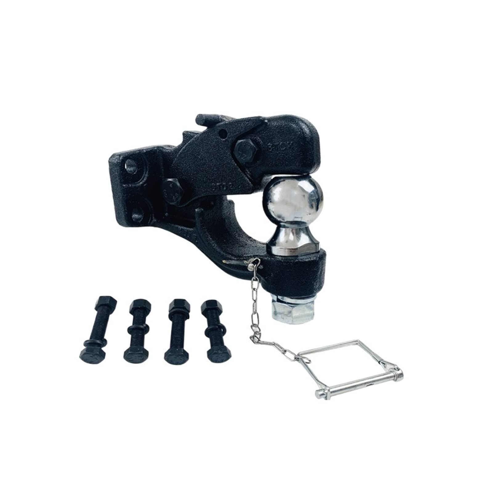Zaczep przyczepy, Przyczepa COUPLEMATE Hak czopowy Combo z 2-calowym 50 mm zaczepem kulowym do przyczepy Holowanie Heavy Duty 8 TON Zaczep Kulowy części przyczep(With 50mm ball)