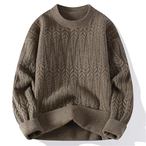Men’S Casual Geometric Pattern Mock Neck Pullover Sweater Loose Fit Long Sleeve Thick Knit Jumper Tops2