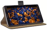 mumbi Borsa in vera pelle Bookstyle compatibile con Huawei Ascend Mate 7, nero...