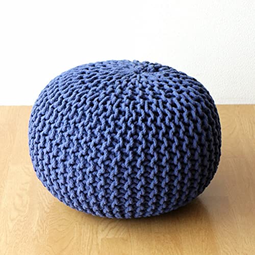 プフ クッション スツール おしゃれ ビーズクッション 椅子 ニットプフ かわいい 丸 一人掛け 一人用 オットマン ソファークッション プフ (D)