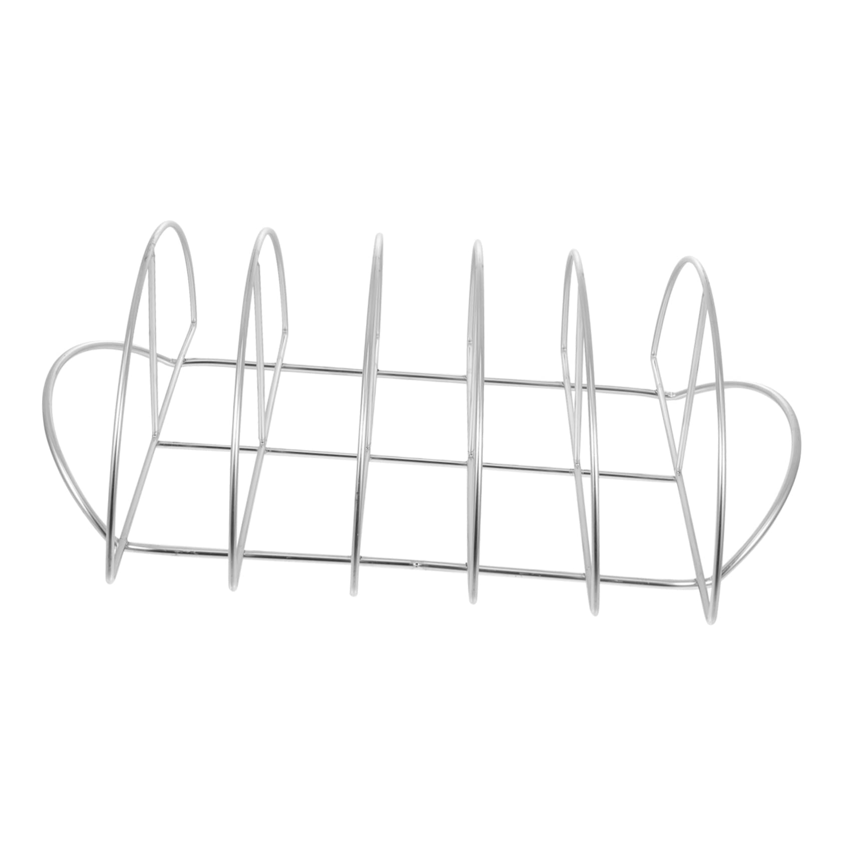 Supporto per Costine in Acciaio Inossidabile Robusto Assorbimento Rapido del Calore, Portatile per Barbecue all Aperto e Picnic in Casa