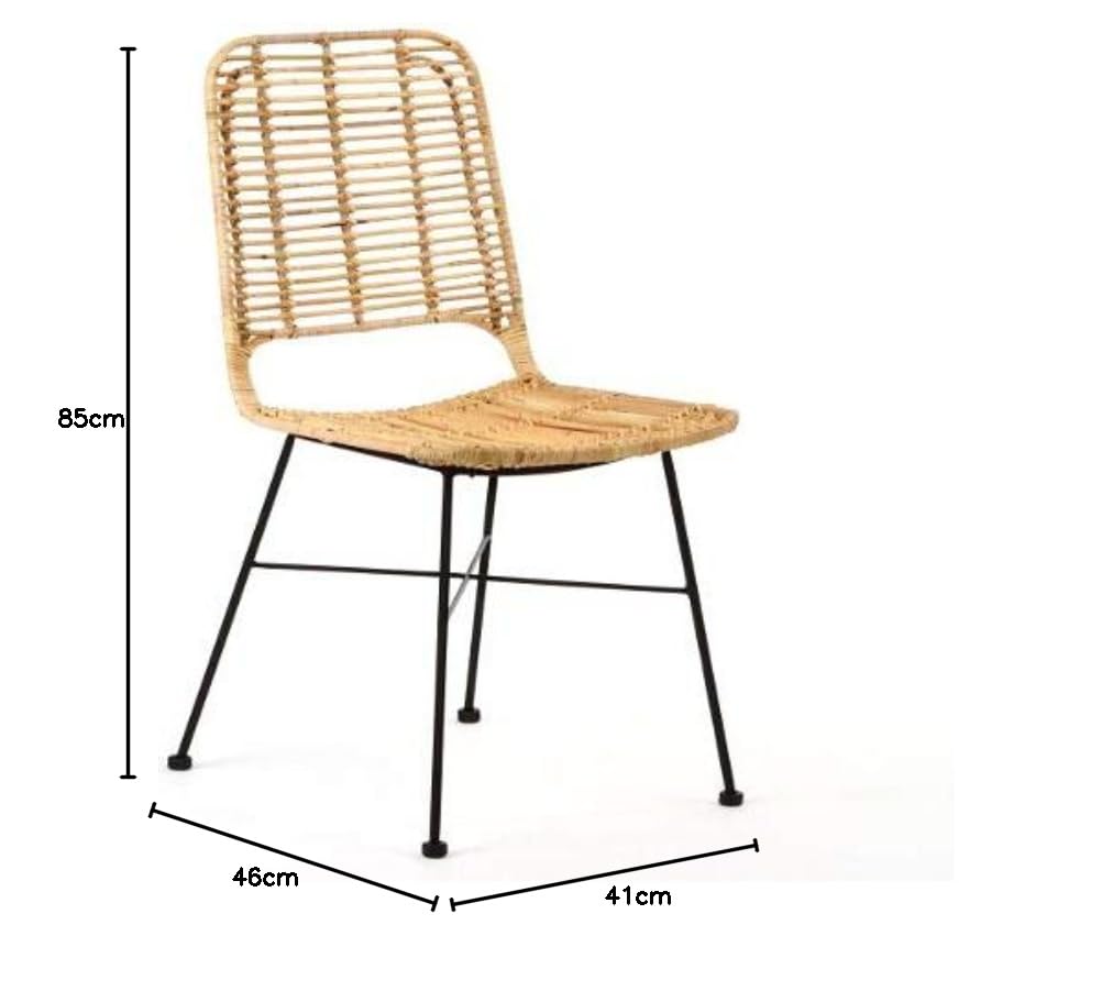 animal-design Rattan Lilly (60001) con Soffici flechtstuhl Moderno Design Cucina Esszimmer Bistro Balcone terrazza
