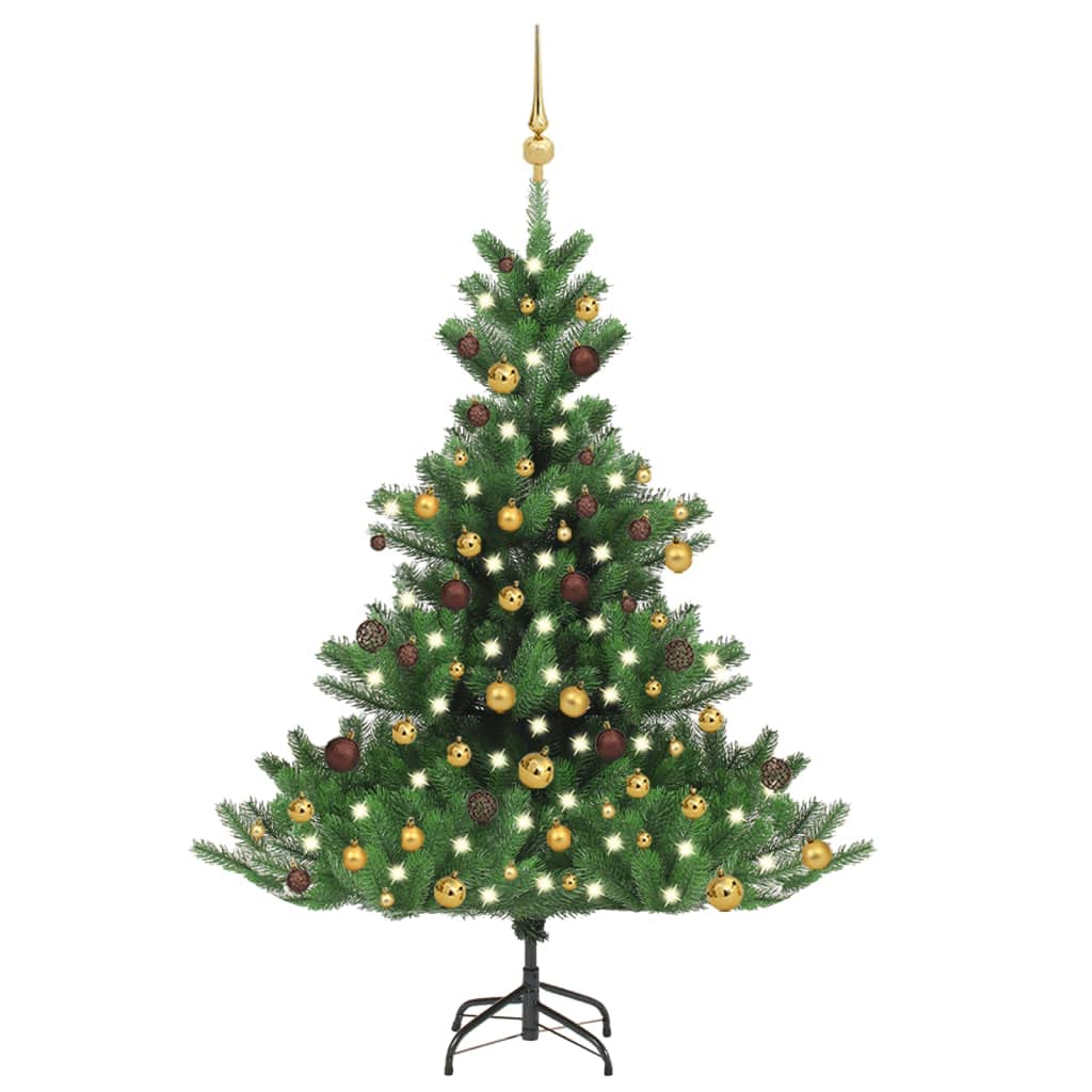 LED付き人工クリスマスツリー 中型 Amazon.co.jp: LED付きNordmann Fir人工クリスマスツリー、金属製