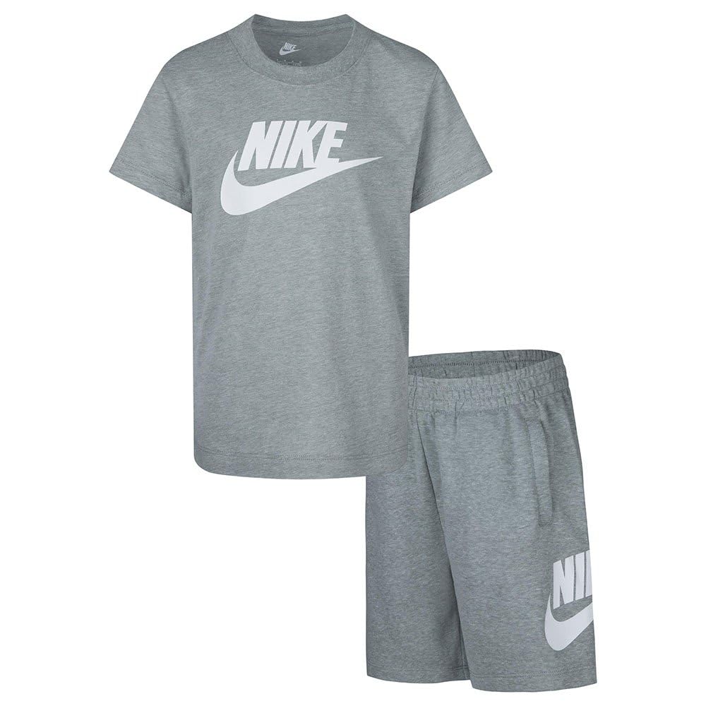 Nike Dk Grey Heather Club Tee & Short Set