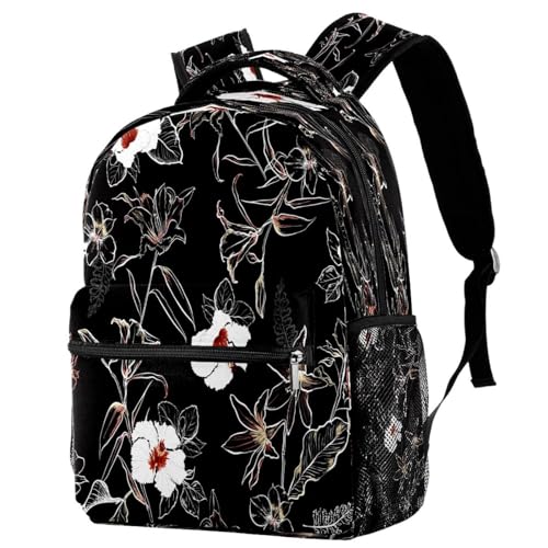 Sac à dos d'école lys blanc anti-fatigue pour transporter cahiers et affaires de voyage