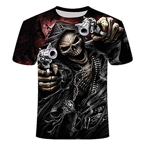 Skull Fashion Design 3D Print Adults Unisex Comfrotable T-Shirt