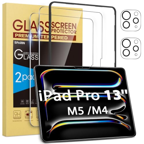 Image of SPARIN 2+2 Pack Screen Protector for iPad Pro 13 Inch M5 /M4 [2025 /2024]