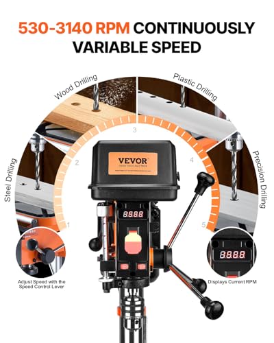 VEVOR 12-Inch Variable Speed Drill Press