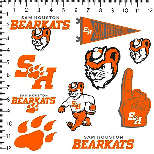 Image of Sam Houston State University 10ct Vinyl Large Deluxe Stickers Variety Pack - Laptop, Water Bottle, Scrapbooking, Tablet, Skateboard, Indoor /Outdoor - Set of 10