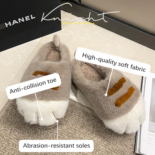 Cat Paw Slippers, Cat Slippers for Women Fuzzy, Cat Paw Slippers for Women, Cat Feet Slippers,Funny 3D Cat Paw Cartoon Warm Cozy Fuzzy Bedroom House Slippers4