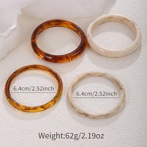 Image of Women Jewelry Chunky Bangle Bracelet for women Bold Bracelet Statement Bangle Bracelet Vintage Resin Acrylic Bracelet for Daily Party Gift