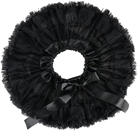 Wennikids Little Girl's Dance Chiffon Pettiskirts Tutu Assorted Size and Color Large Black
