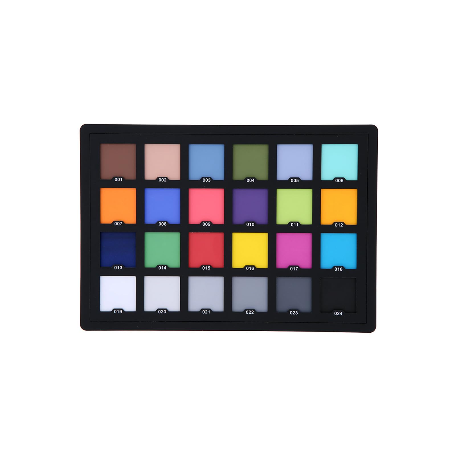 Farbkorrekturkarte für Kameras, 14,5 x 10,4 cm Farbkalibrierungskarte, Standard-24-Farben-Balancekarte mit natürlichen Tönen, Hauttönen