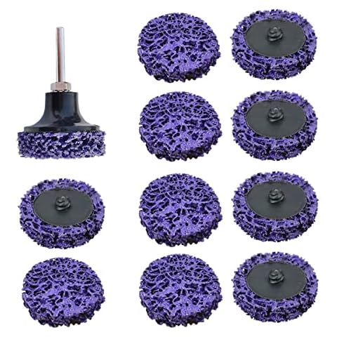LINSOCLE 10 Stücke 50mm CSD Scheibe, Grobreinigungsscheibe,Reinigungsscheibe Set, Csd Sscheibe Bohrmaschine für OberfläcHenbearbeitung Polieren Rostentfernung Schweißnähte Ntfernen Cover