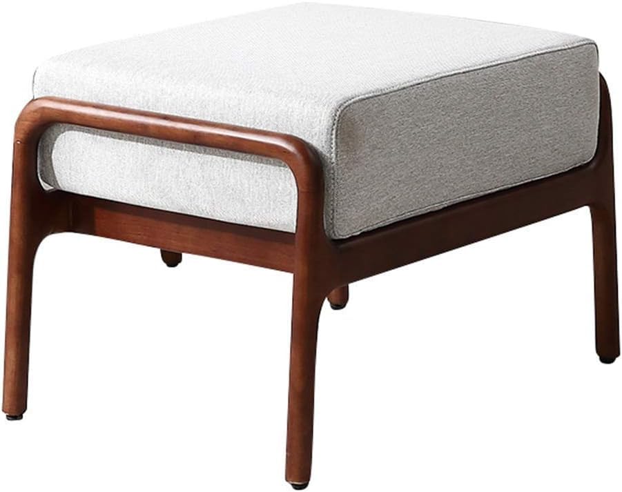 Tabouret à chaussures et banc de toilette gris en tissu pour entrée et chambre