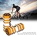 equlup 6.5x2.5x2.5cm / 2.56x0.98x0.98in Bike Rear Pedals, Aluminum Alloy Bike Foot Pegs Mountain Bike Cycling Rear Stunt Pegs BMX Pegs (Gold)