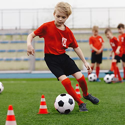 Bramble 12er-Set Pylonen 23 cm Orange-Weiß - Sportkegel Verkehrshütchen Markierungskegel - Auch als Spielkegel für Kinder