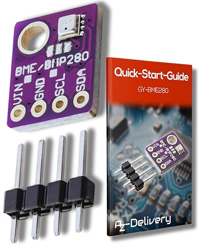 AZDelivery 5 x GY-BME280 Barometrischer Sensor für Temperatur, Luftfeuchtigkeit und Luftdruck kompatibel mit Arduino und Raspberry Pi inklusive E-Book!