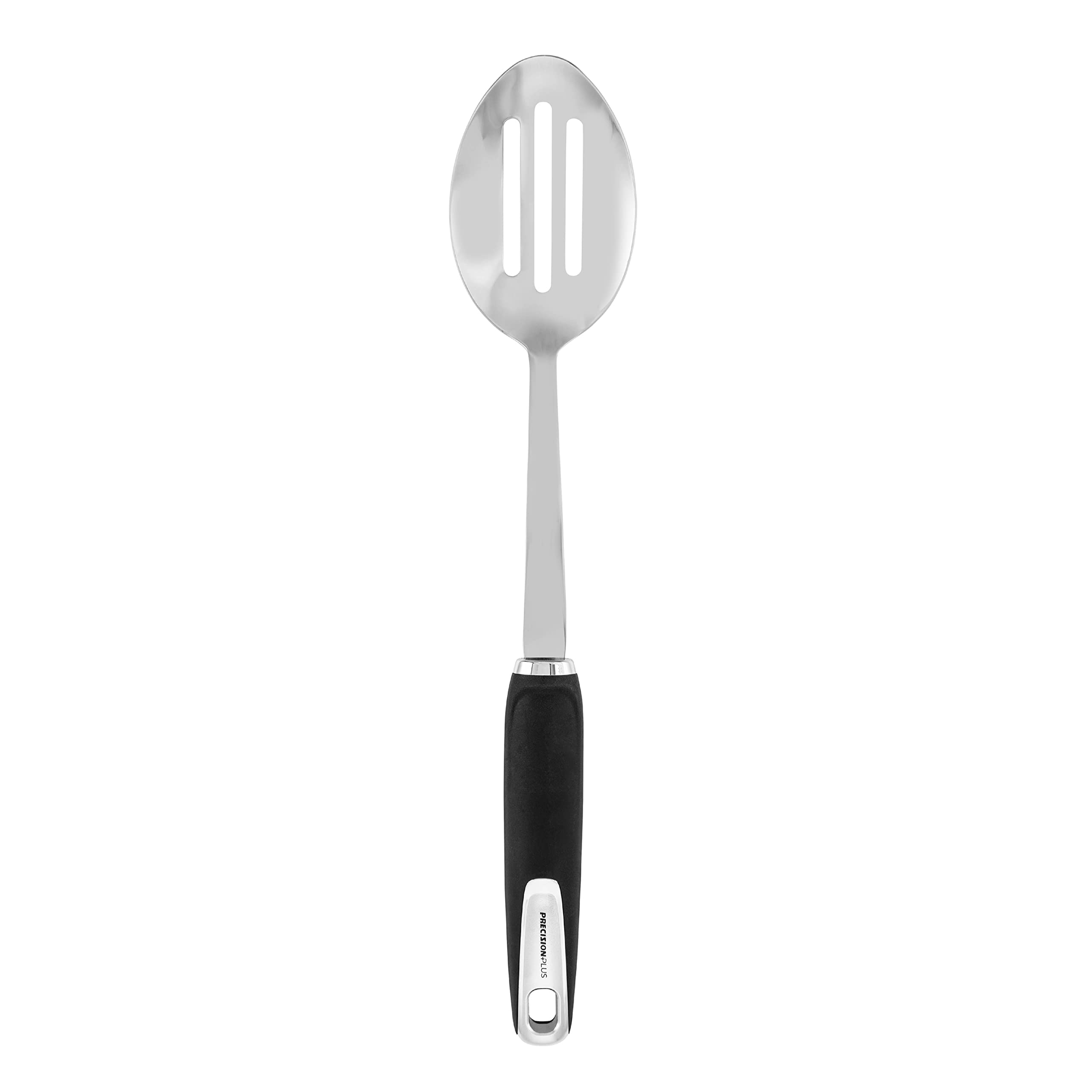 Tower T832189 Precision Plus Slotted Spoon with Softtex Handle and Hanging Loop, BPA Free, Stainless Steel