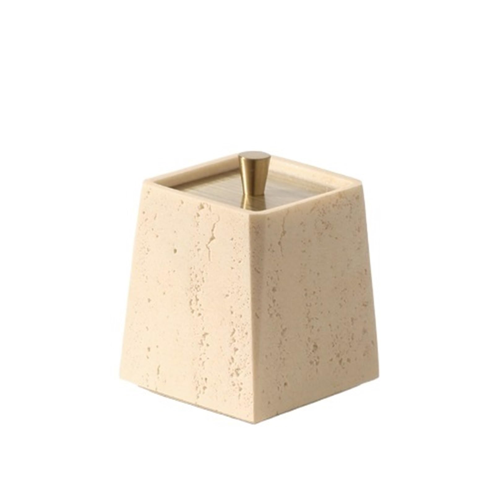 NFEKLFI toothpick holder 1pc Stone Cotton Swab Box With Cover Home Dental Floss Storage Decoration for home(Color2)