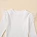 1-7Y Toddler Girl Shirts Ruffled Long Sleeve Baby Tee Tops, Ribbed Toddler Girl Blouse, Baby Girl Clothes Solid 2-Pack
