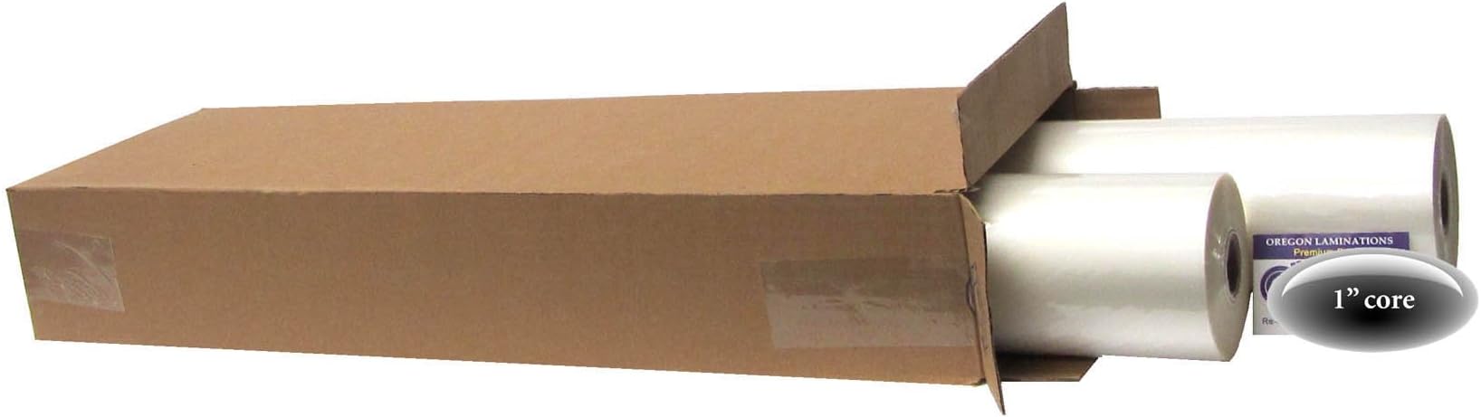 27" Clear 3 Mil Thermal Roll Lamination Film (Quantity 2) w/ 1" Core from ABC Office