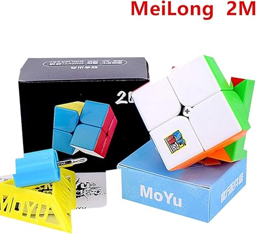 GAREGEAR MoYu 2x2 M Magnetic Stickerless Speed Cube - MFJS MEILONG 2x2x2 M Cubing Classroom Cube - Image 3
