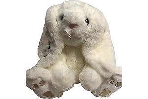 Personalized Easter Bunny Plush, Customized Embroidered Gift, White Bunny